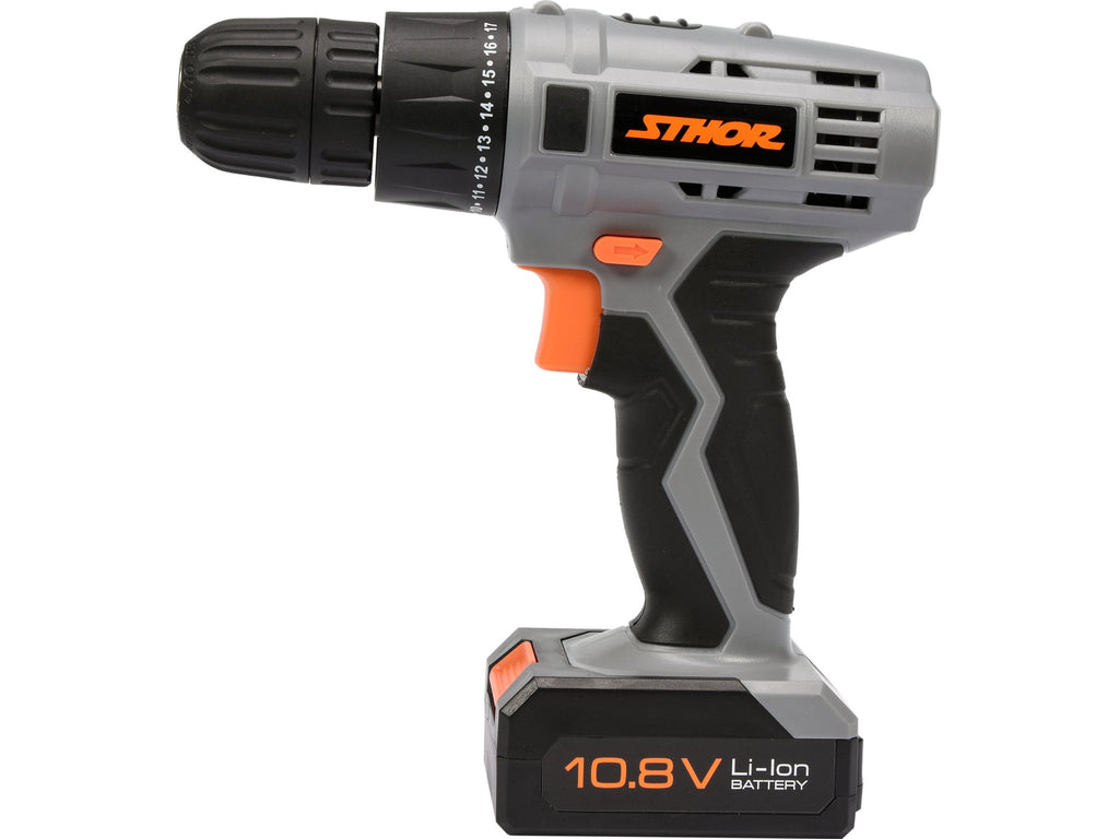 BOOR EN SCHROEVENDRAAIER 10,8V; 1 VERSNELLING; 1 X 1,3 Ah LI-ION BATTERIJ; 3U-LADER