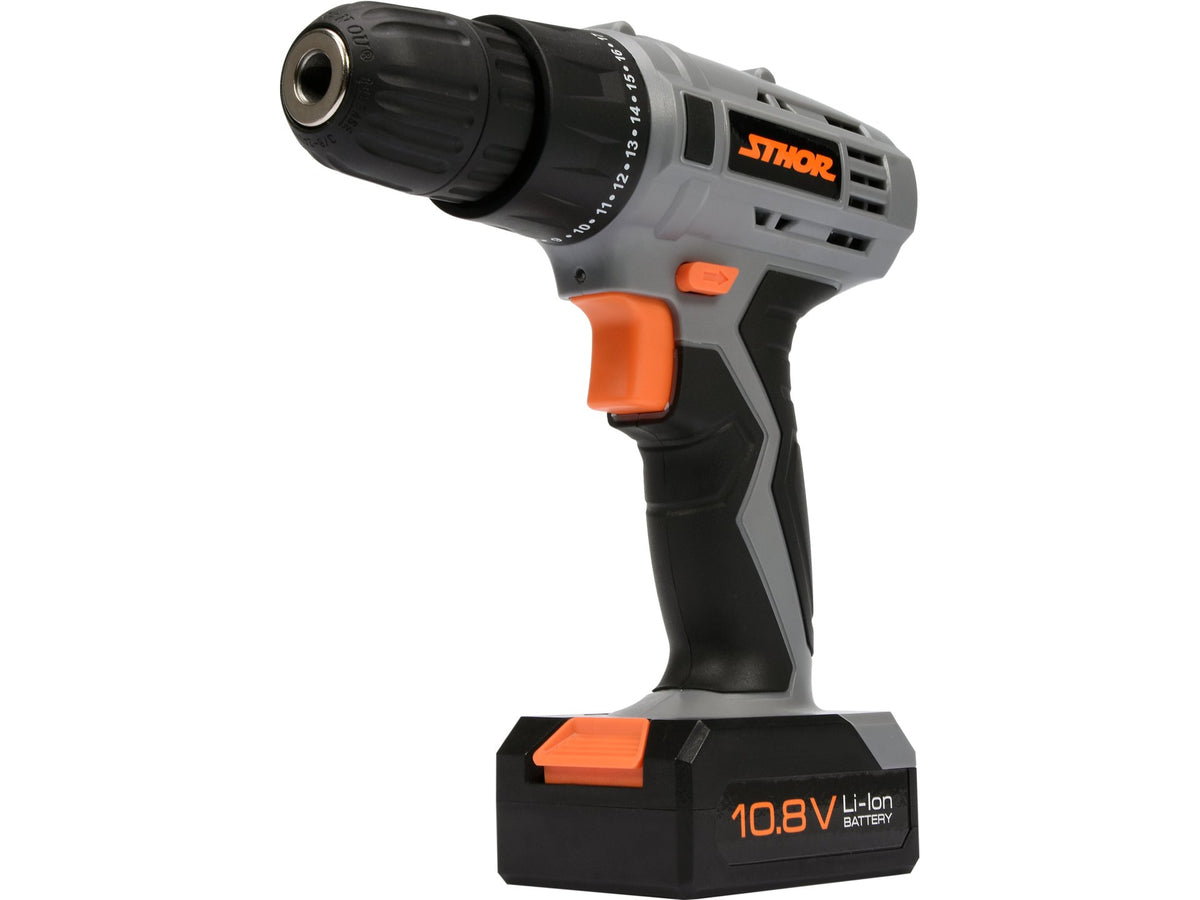 BOOR EN SCHROEVENDRAAIER 10,8V; 1 VERSNELLING; 1 X 1,3 Ah LI-ION BATTERIJ; 3U-LADER