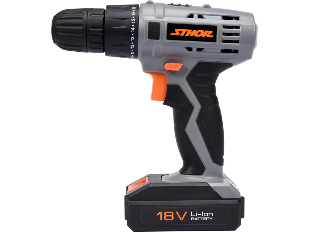 BOOR EN SCHROEVENDRAAIER 18V, 1 VERSNELLING; 0-650 RPM; 1 X 1,3 Ah LI-ION BATTERIJ