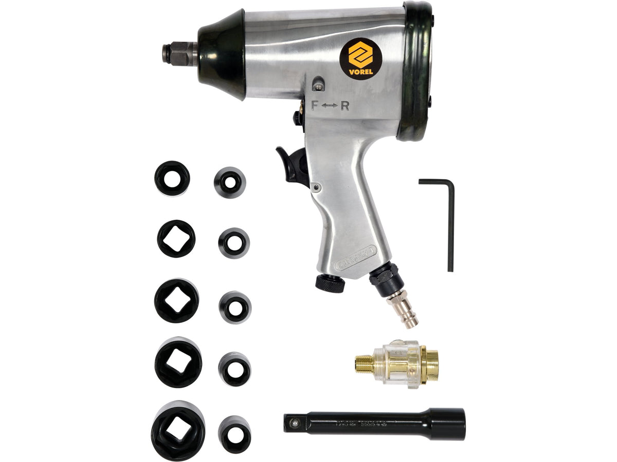 Pneumatische Slagmoersleutel 1/2'' Met Doppen, 16 Onderdelen