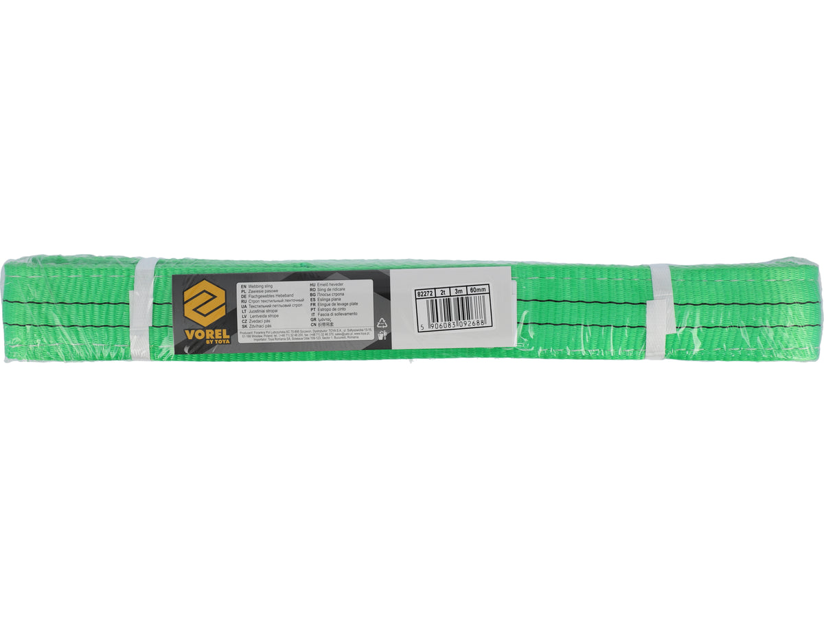 Riem Enkel, Textiel 2T, 3M, 60MM Dubbellaag, Lus