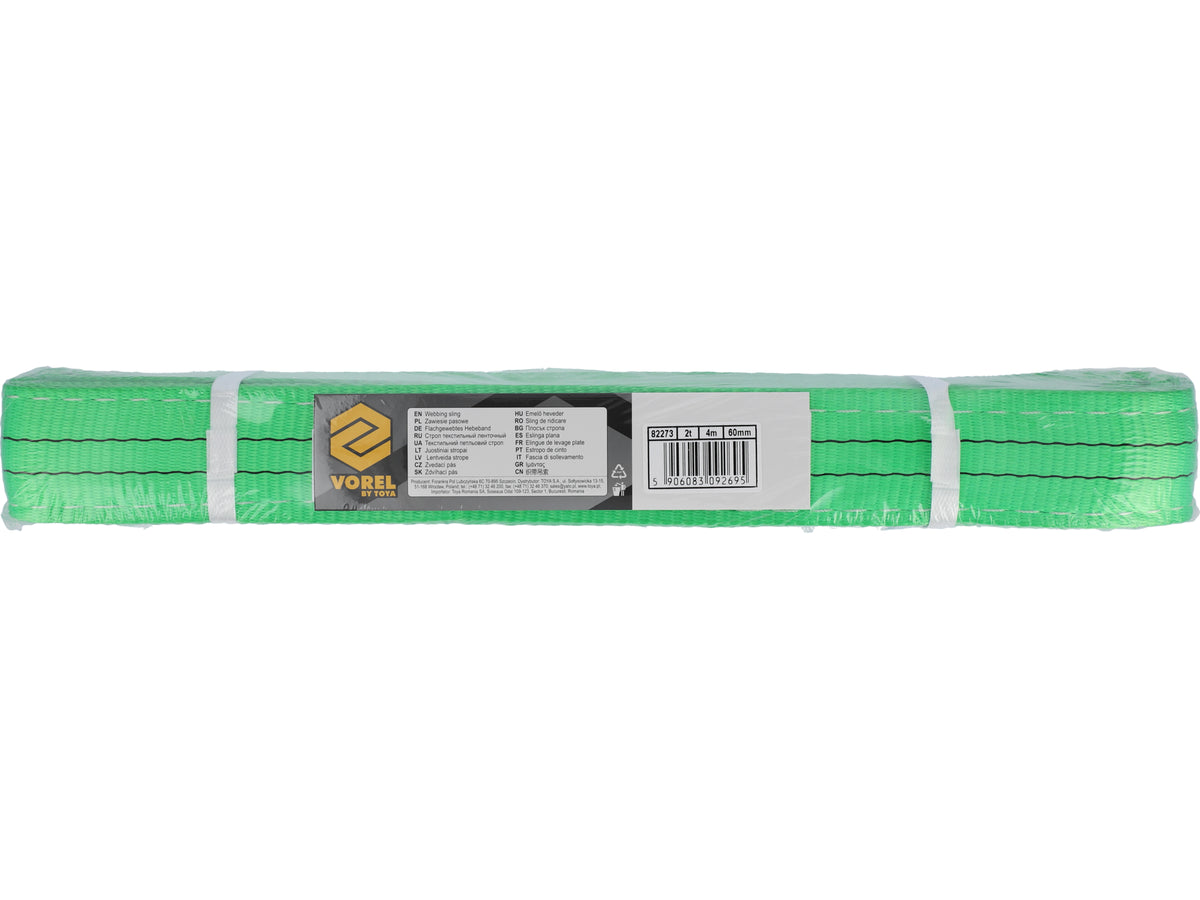 Riem Enkel, Textiel 2T, 4M, 60MM Dubbellaag, Lus