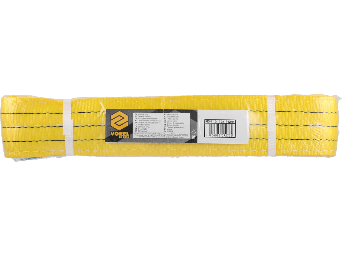 Riem Enkel, Textiel 3T, 3M, 90MM Dubbellaag, Lus