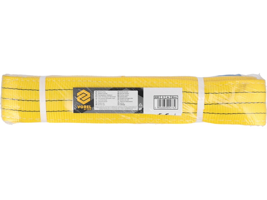 Riem Enkel, Textiel 3T, 4M, 90MM Dubbellaag, Lus