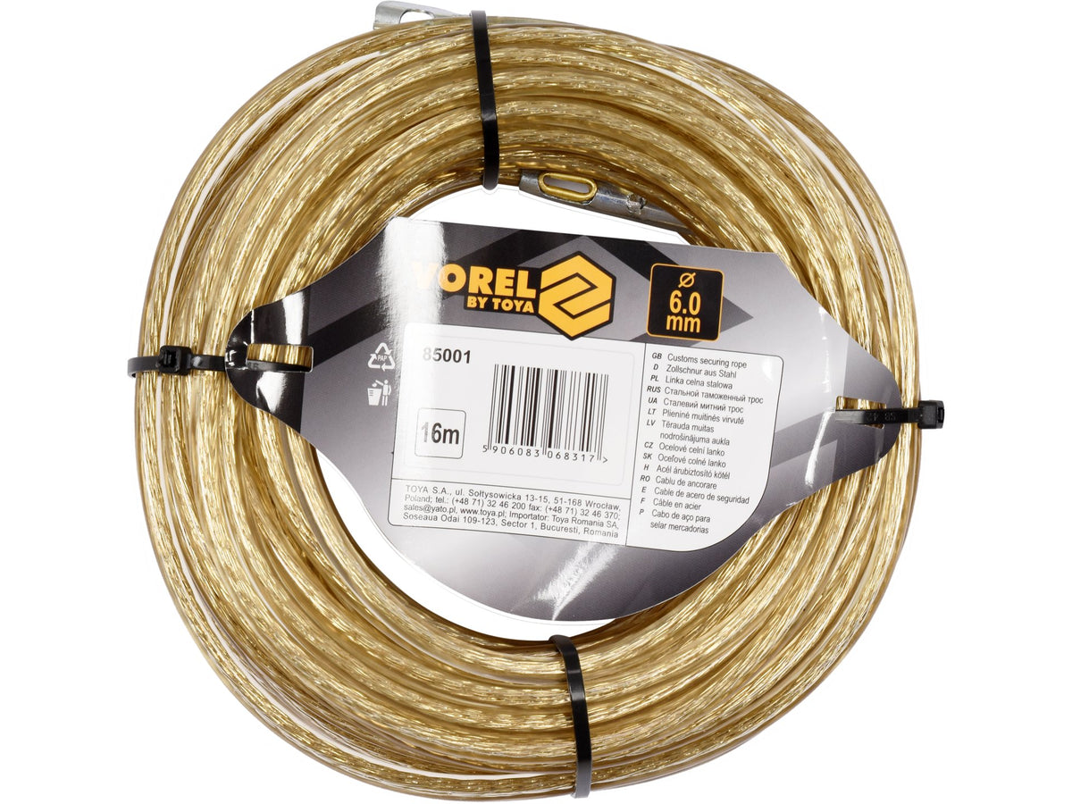 Aangepaste Kabel, Staal 6MM 16M