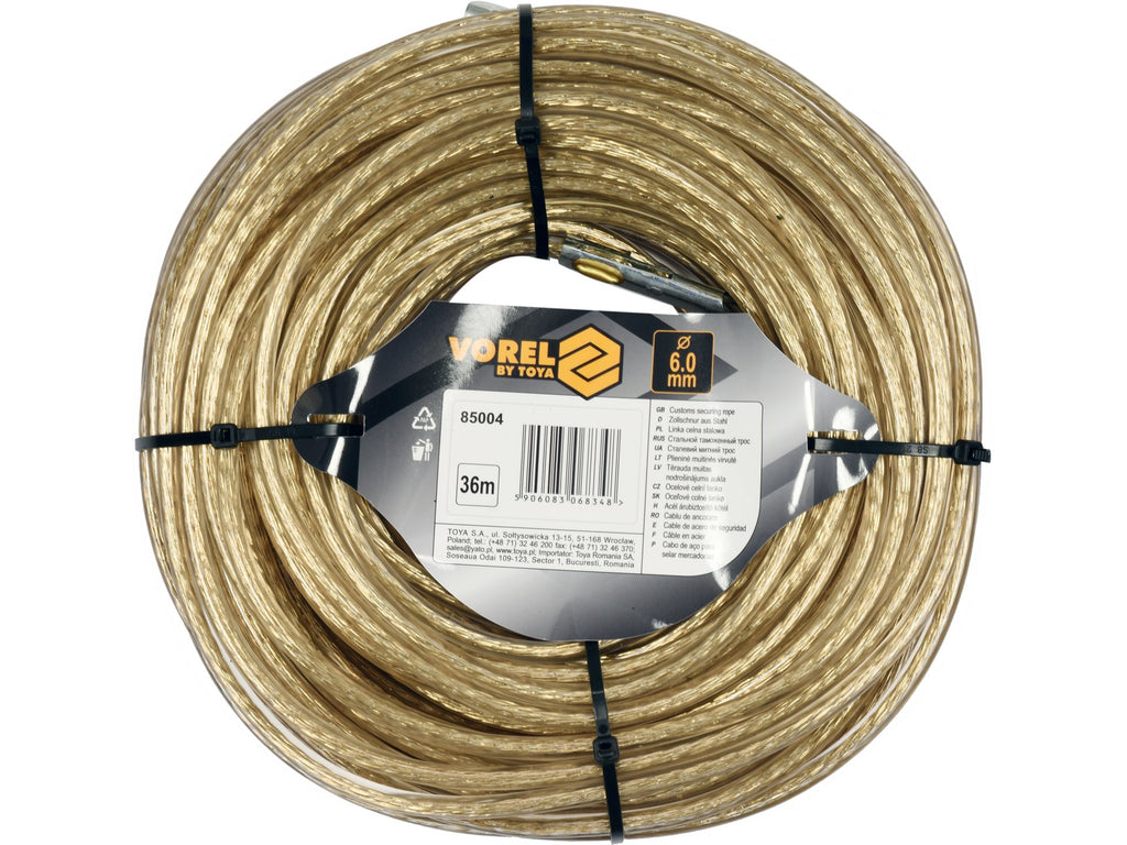 Aangepaste Kabel, Staal 6MM 36M