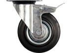 Stuurwiel Met Zwart Rubber En Rem 125MM