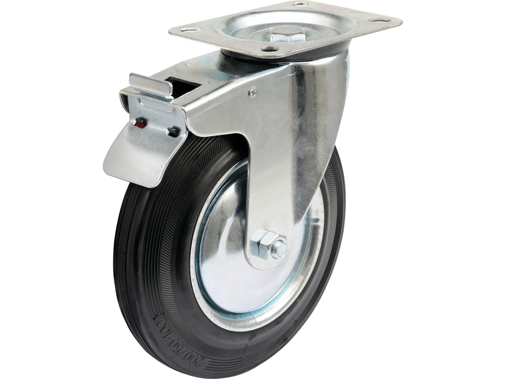 Stuurwiel Met Zwart Rubber En Rem 200MM
