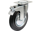 Stuurwiel Met Zwart Rubber En Rem 200MM