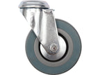 Stuurwiel 75MM Met Grijs Rubber En Bevestigingsgat