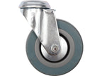 Stuurwiel 100MM Met Grijs Rubber En Bevestigingsgat