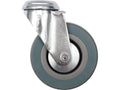 Stuurwiel 125MM Met Grijs Rubber En Bevestigingsgat