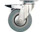 Stuurwiel 100MM Met Grijs Rubber En Rem