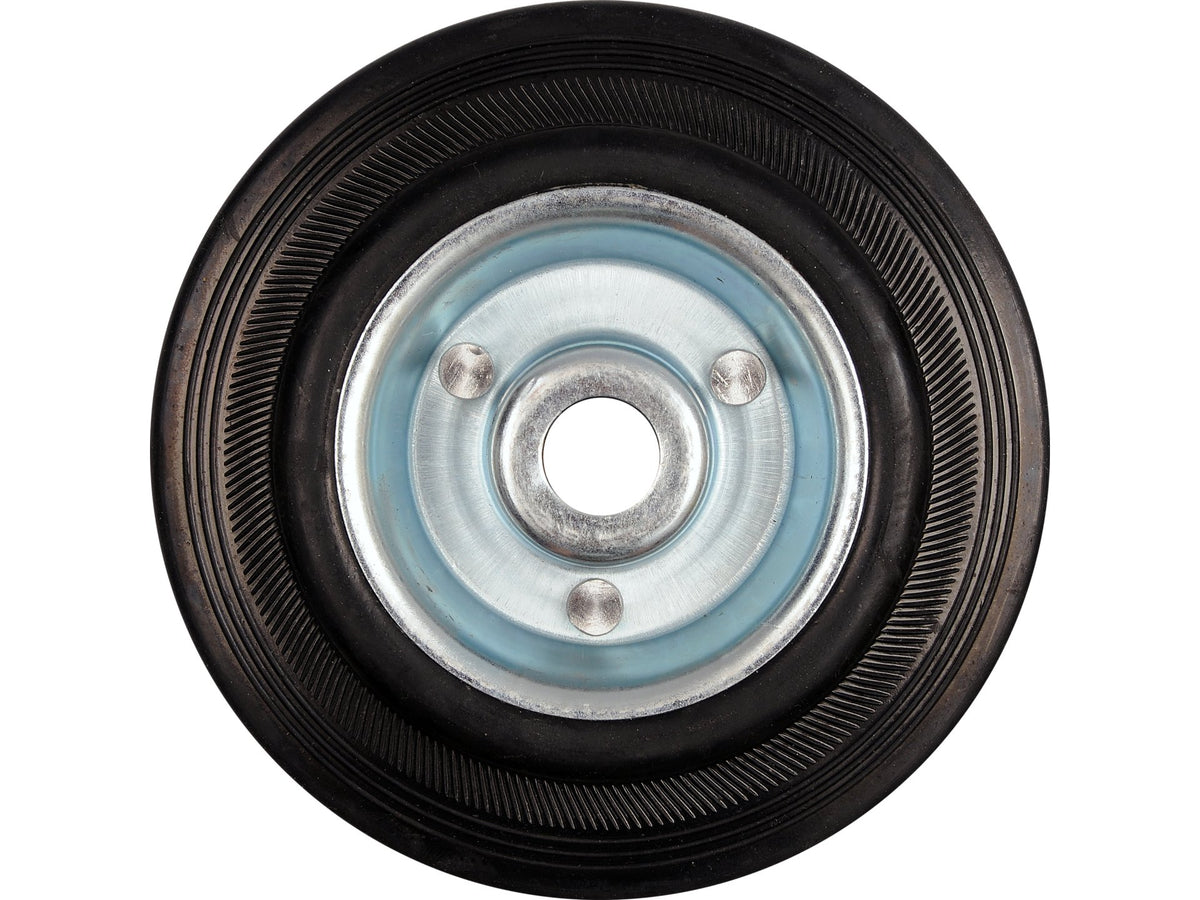 Lagerwiel Met Zwart Rubber 160MM