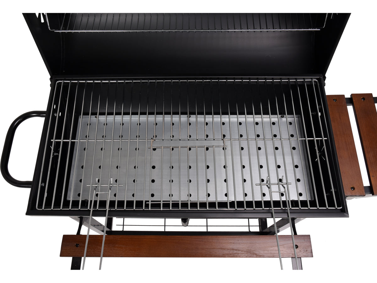 Houtskoolgrill Met Deksel, Rooster 71X34,5CM