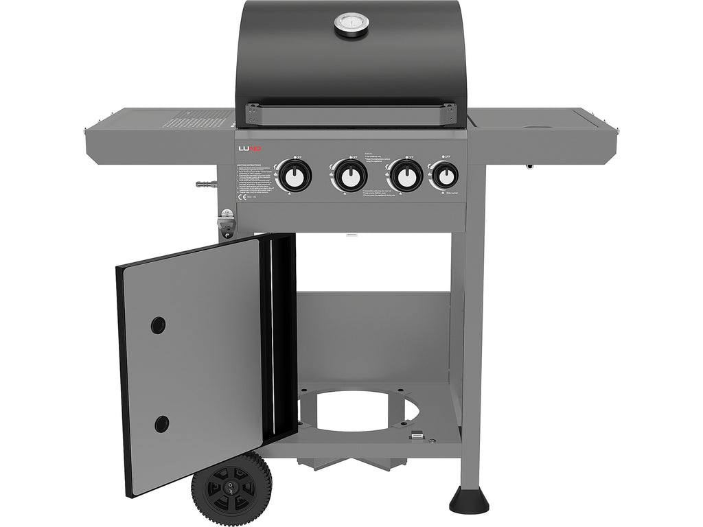 Gas Grill 3+1 Cast Iron Grid 11.5KW