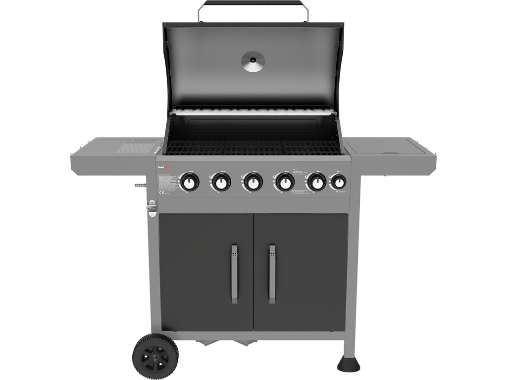Gas Grill 5+1 Cast Iron Grid 17.5KW