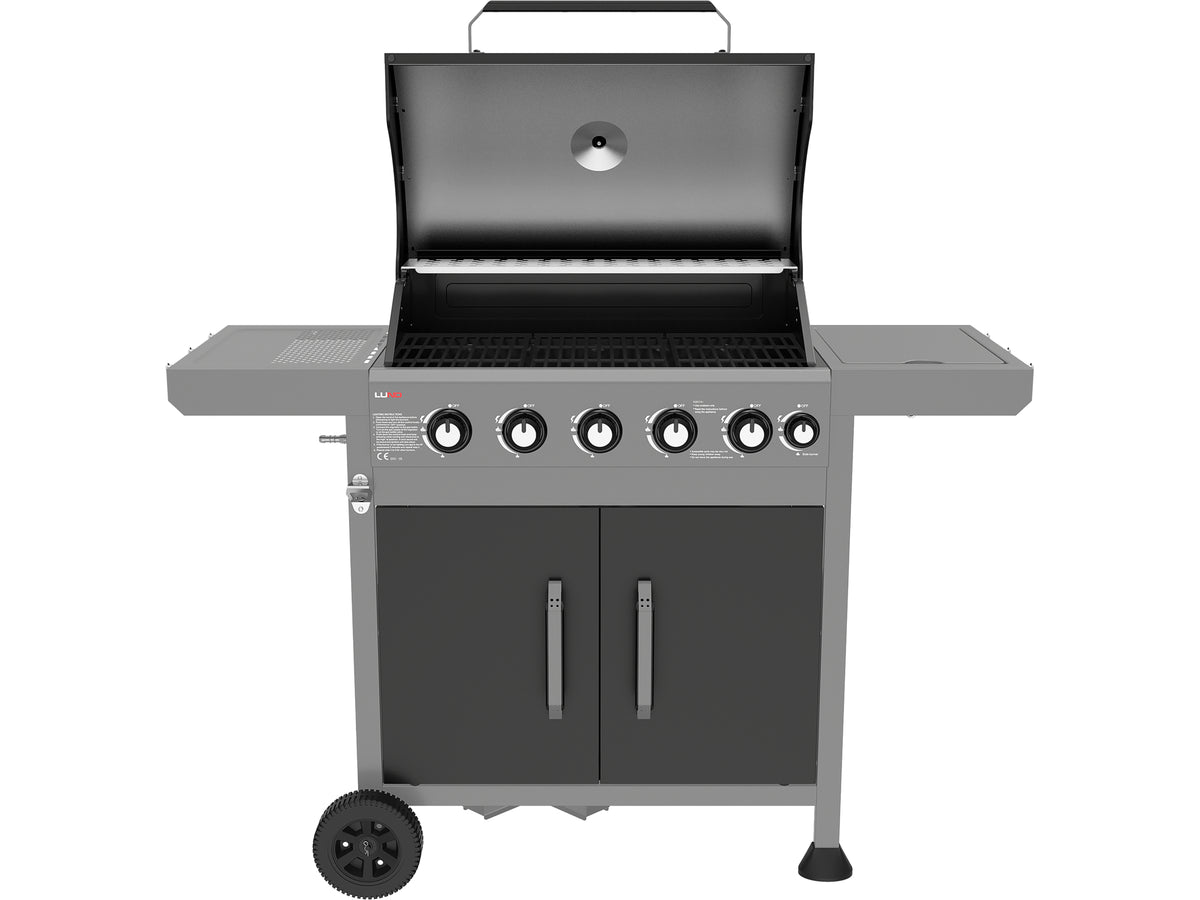 Gas Grill 5+1 Cast Iron Grid 17.5KW