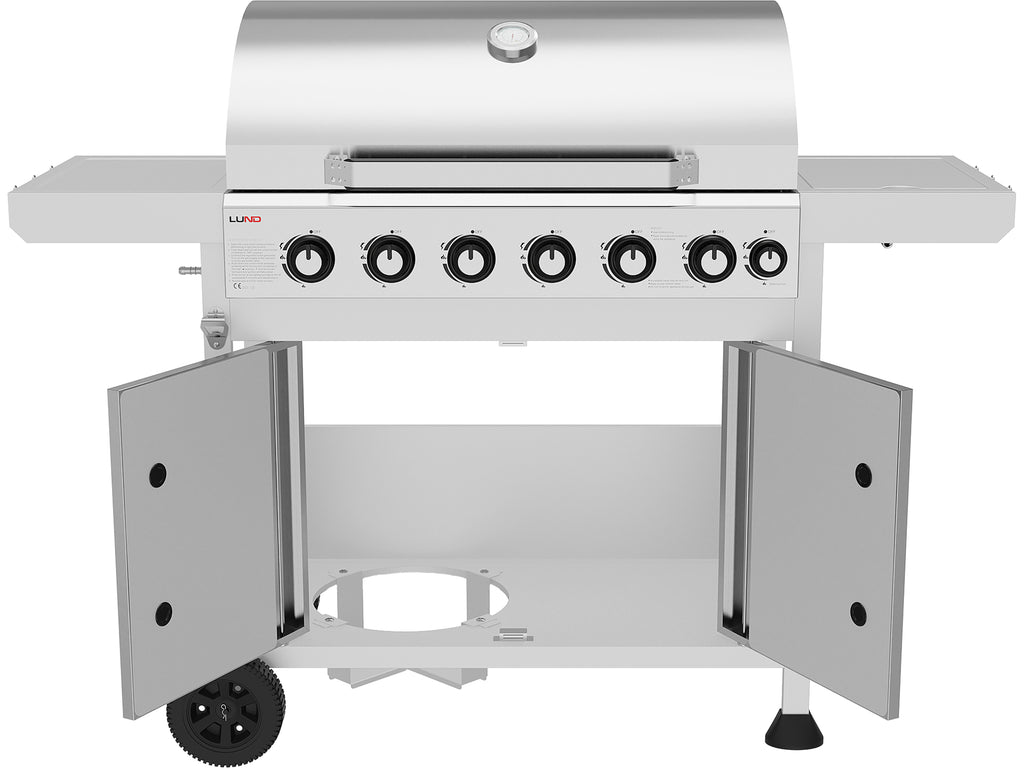 Gas Grill 6+1 Cast Iron Grid 20.5KW