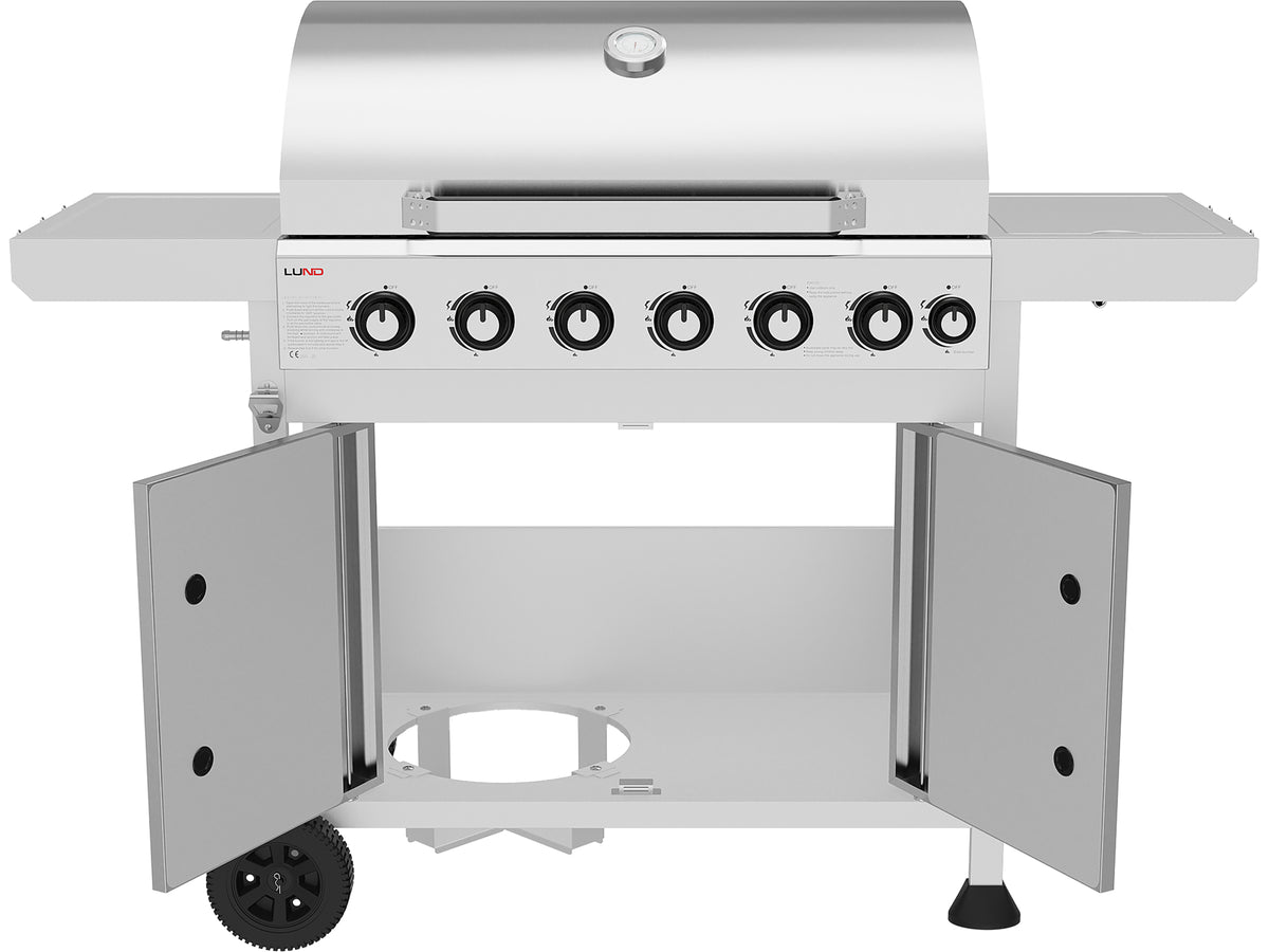 Gas Grill 6+1 Cast Iron Grid 20.5KW