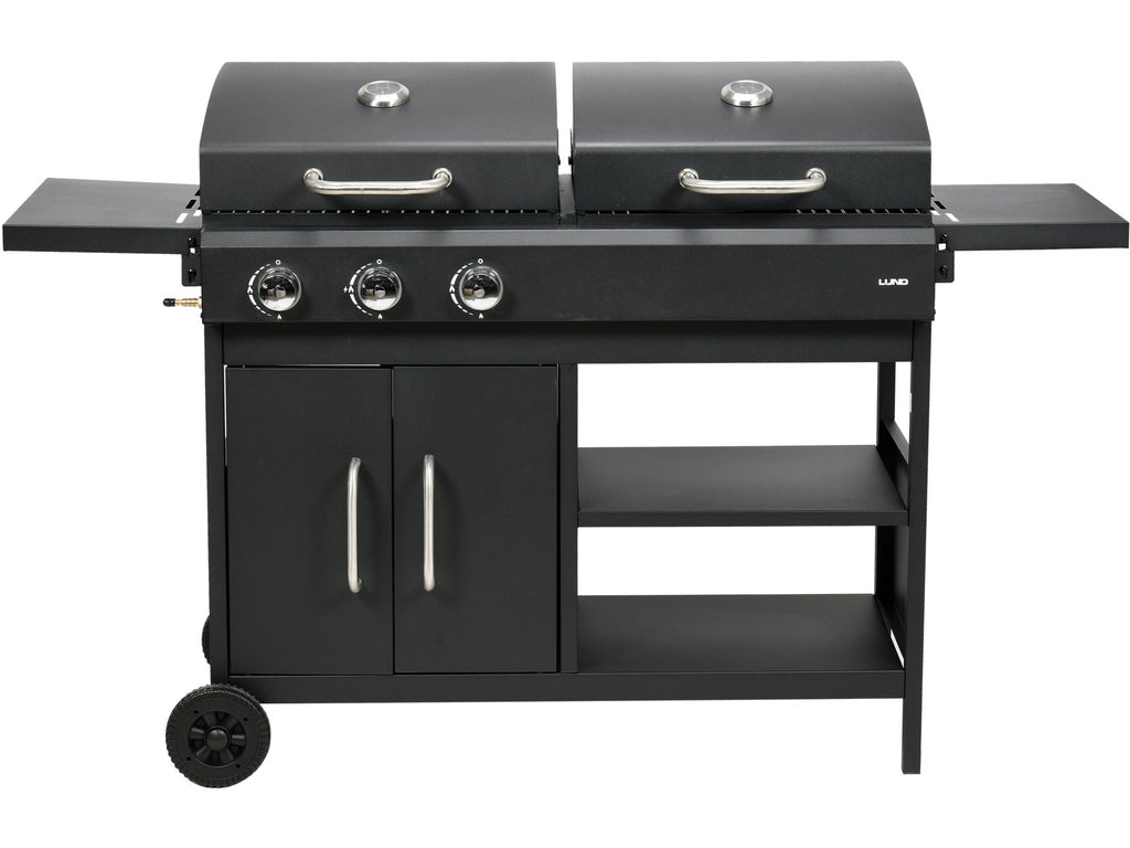 Grill 2IN1, Gas + Houtskool Getorneerd 8,4KW