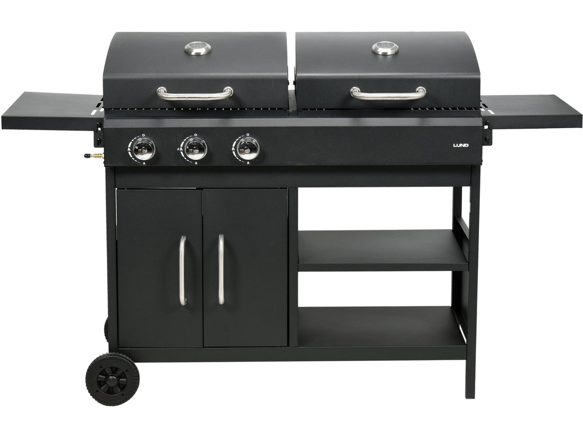 Grill 2IN1, Gas + Houtskool Getorneerd 8,4KW