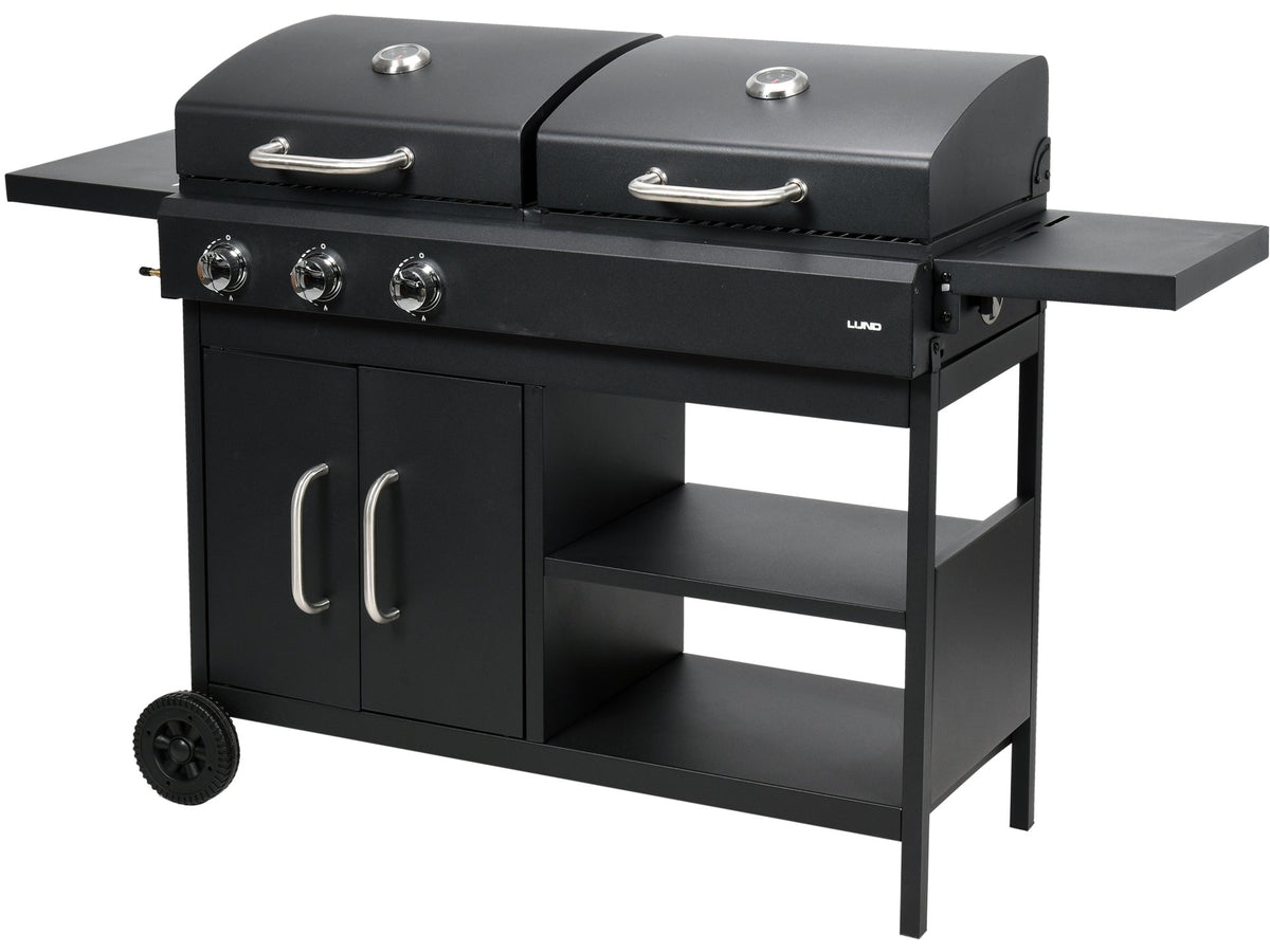 Grill 2IN1, Gas + Houtskool Getorneerd 8,4KW