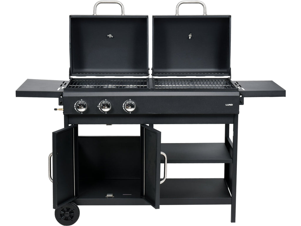 Grill 2IN1, Gas + Houtskool Getorneerd 8,4KW