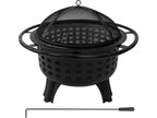 Stalen Oven Met Verchroomd Rooster, 57CM