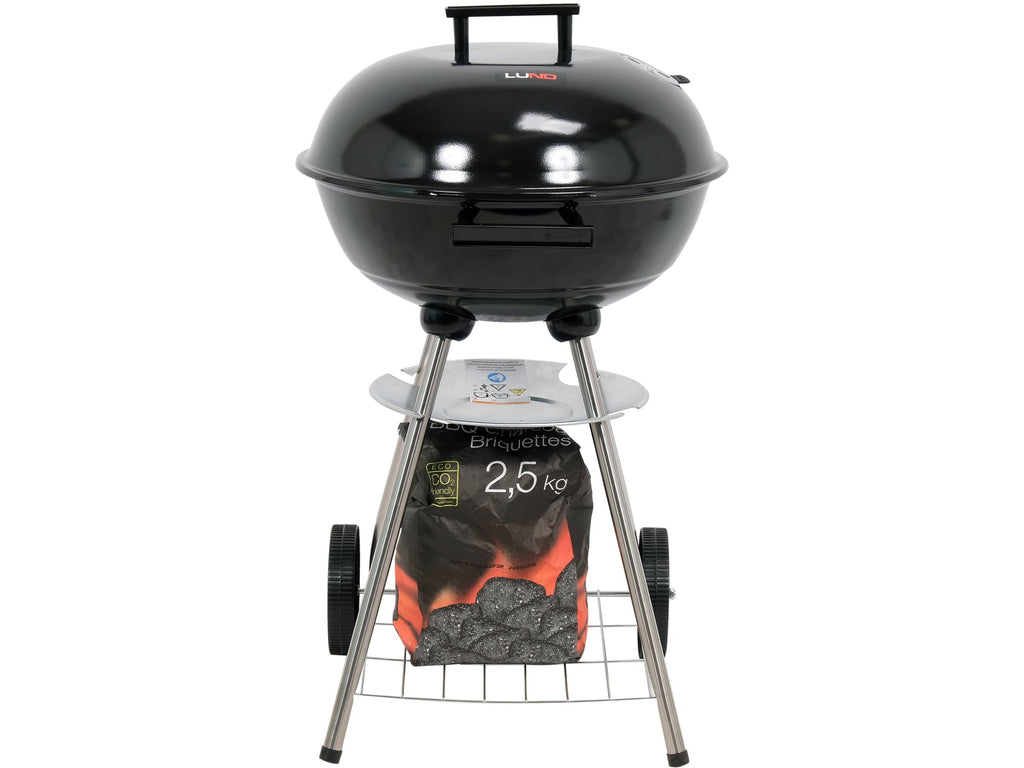 Ronde Houtskoolgrill Met Deksel, Rooster 41CM