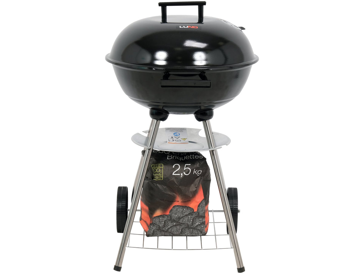 Ronde Houtskoolgrill Met Deksel, Rooster 41CM