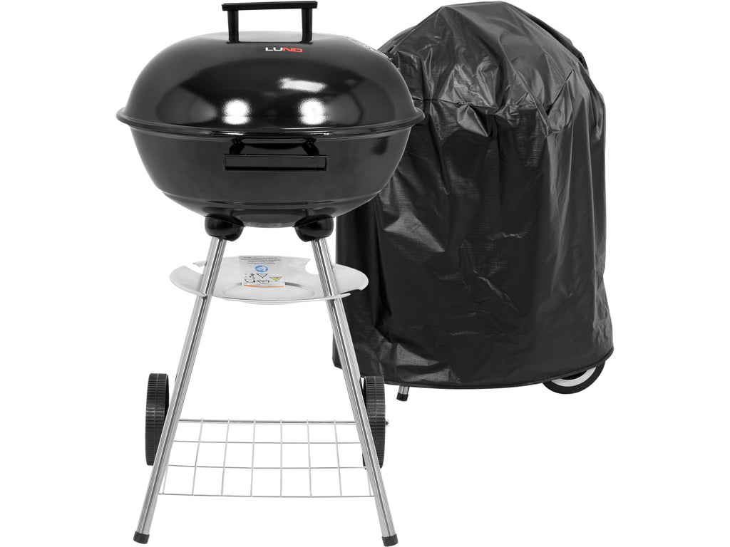 Ronde Houtskoolgrill Met Deksel, Rooster 41CM