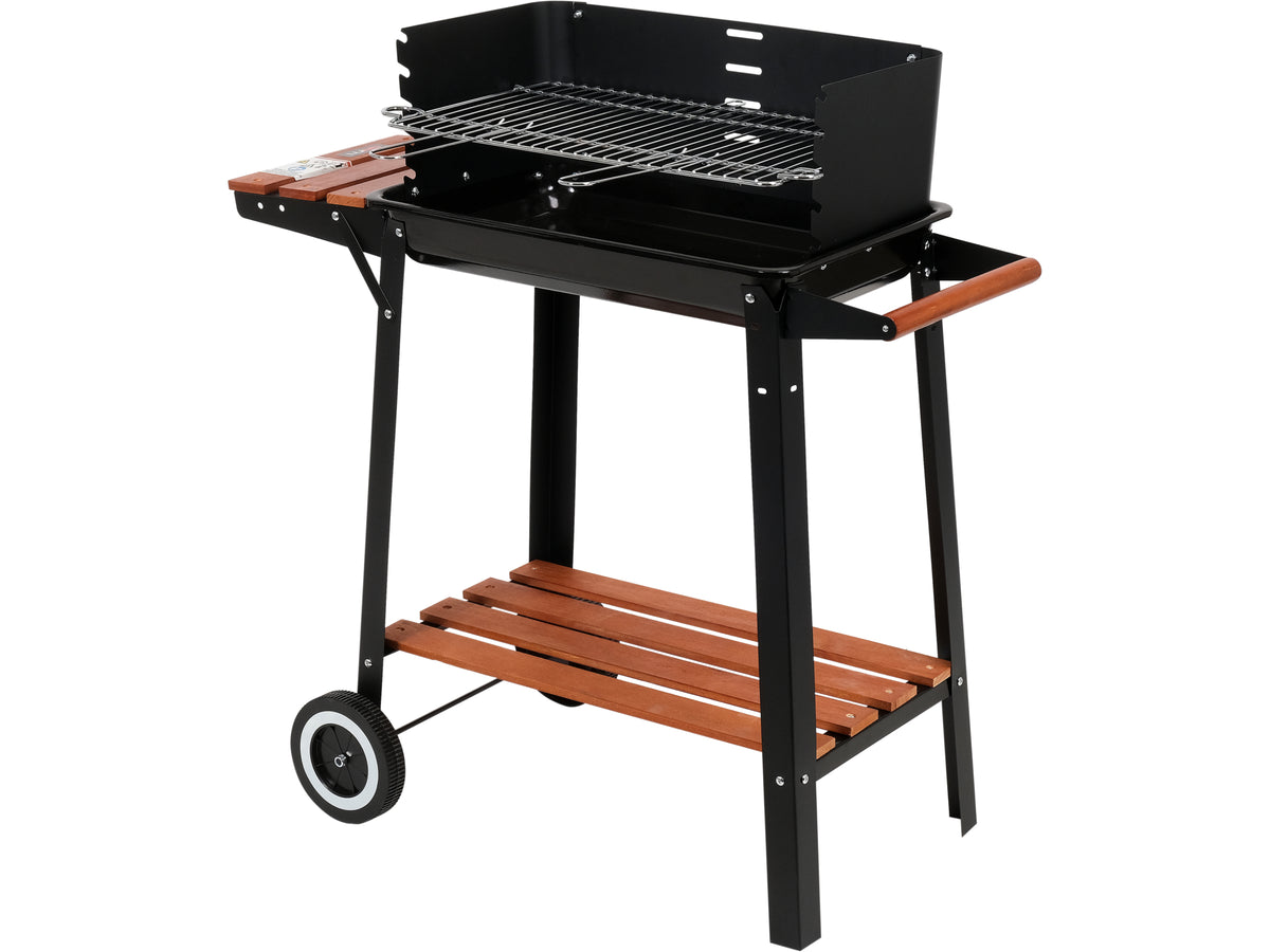Houtskoolgrill Met Zijplank, Rooster 48X26,5CM