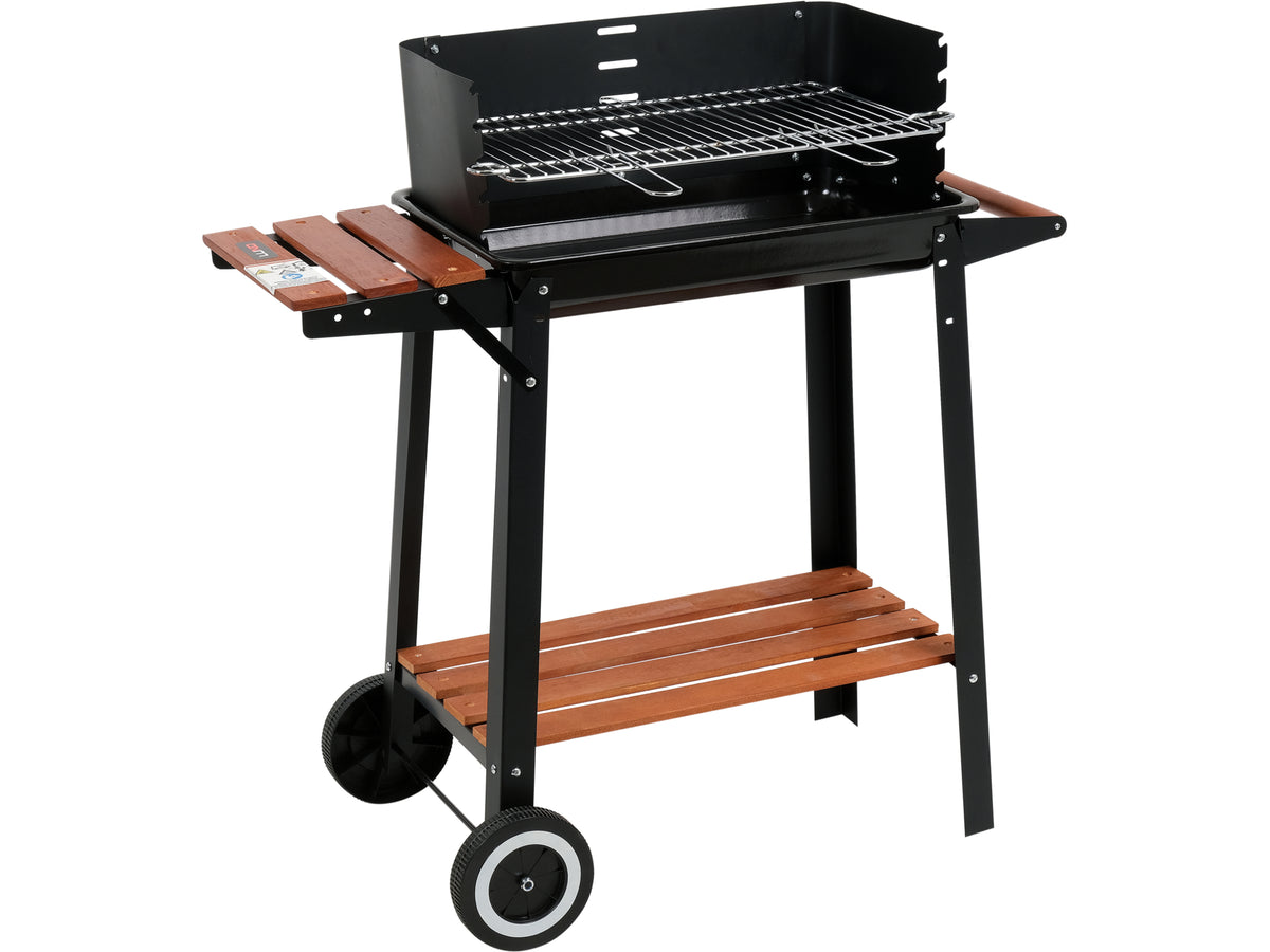 Houtskoolgrill Met Zijplank, Rooster 48X26,5CM