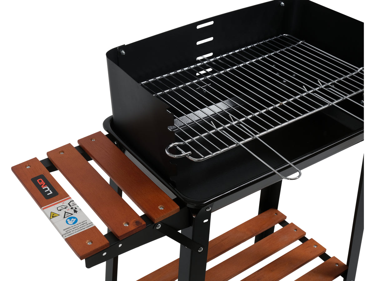 Houtskoolgrill Met Zijplank, Rooster 48X26,5CM