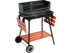 Houtskoolgrill Met Planken, Rooster 53X33CM