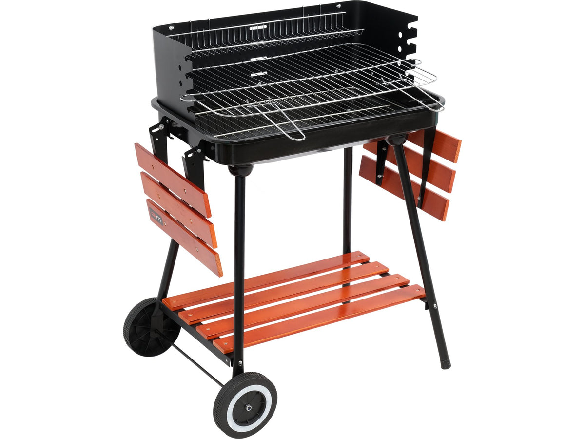 Houtskoolgrill Met Planken, Rooster 53X33CM