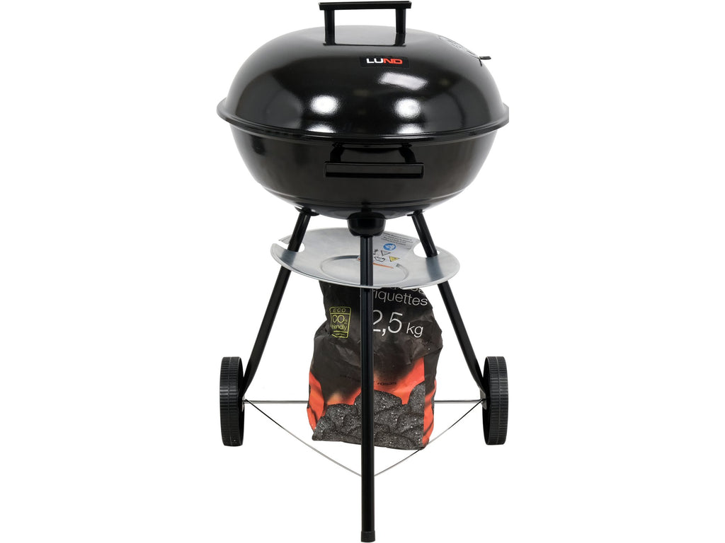 Ronde Houtskoolgrill Met Deksel, 41CM