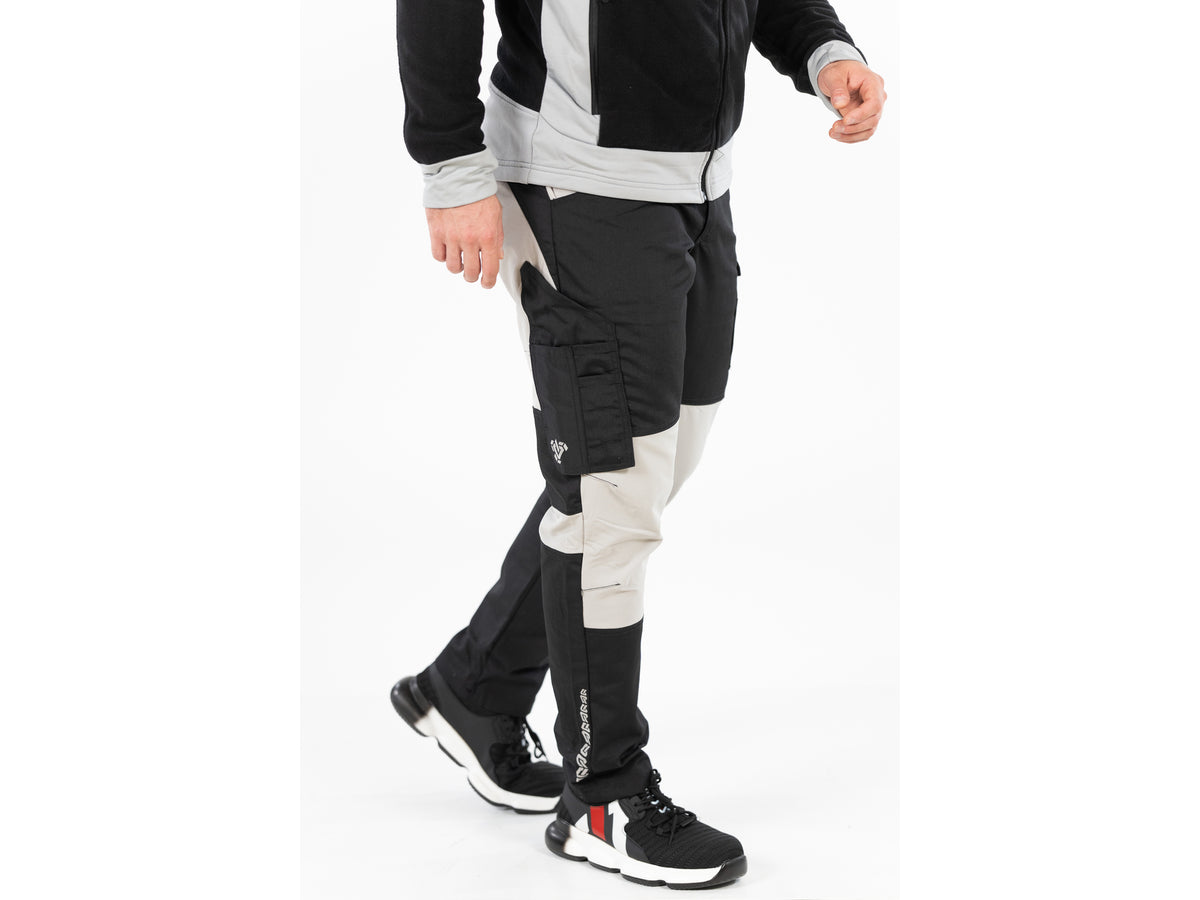 Werkbroek 4-WAY Stretch Serval Zwart Maat. L