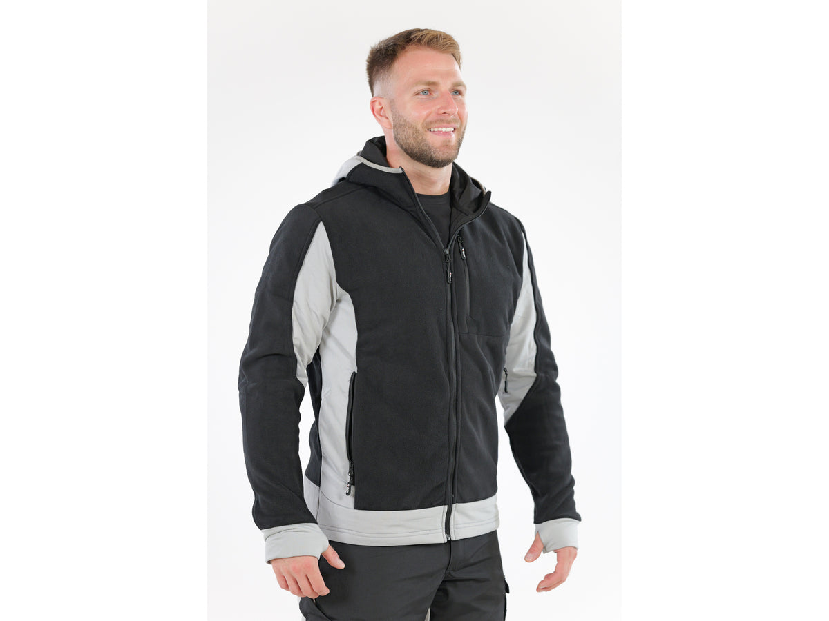 Sarna Fleece Met Capuchon Zwart Maat. 3XL