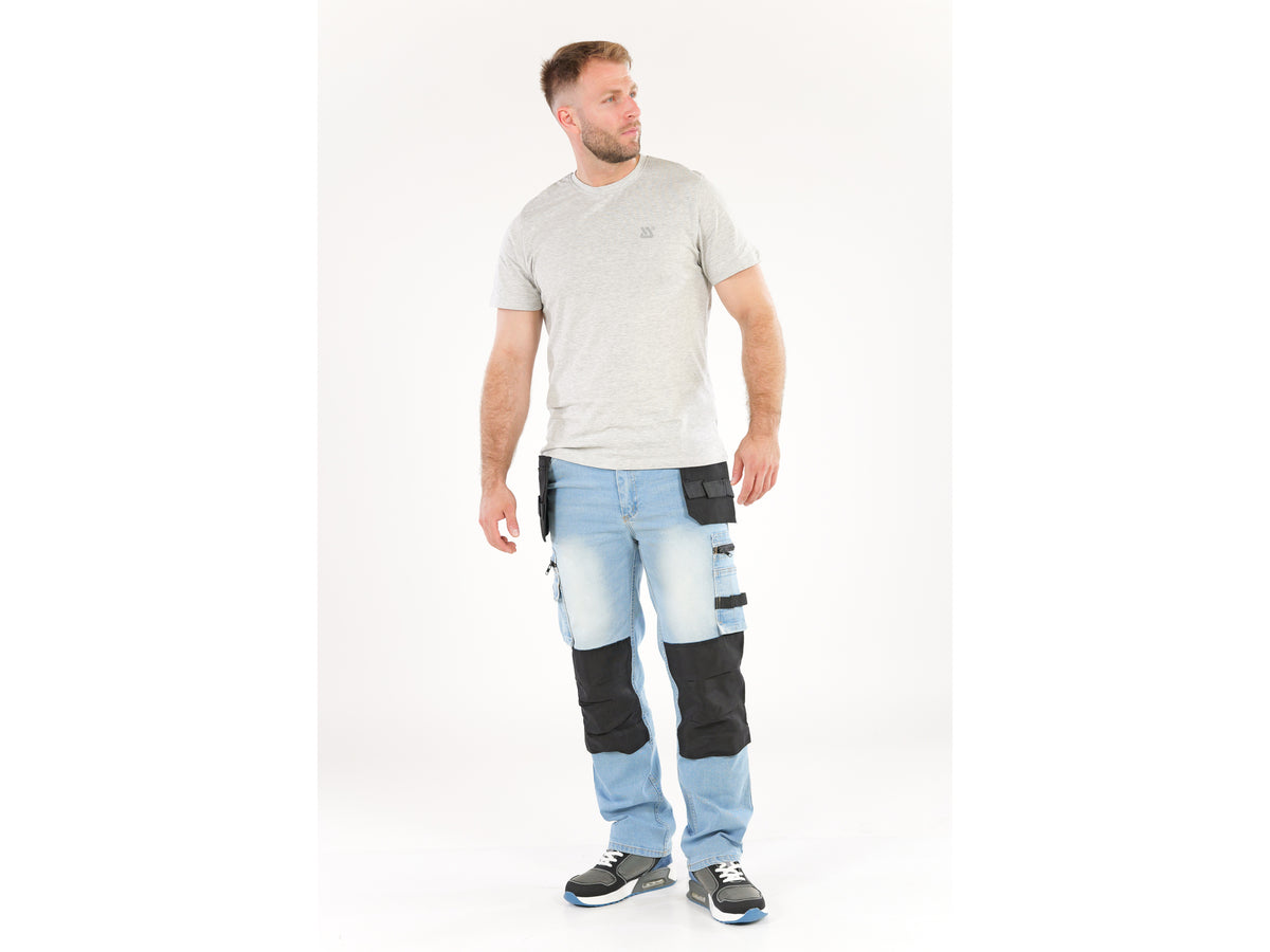 Passende Werkbroek Stretch Jeans Lichtblauw Maat. Xl