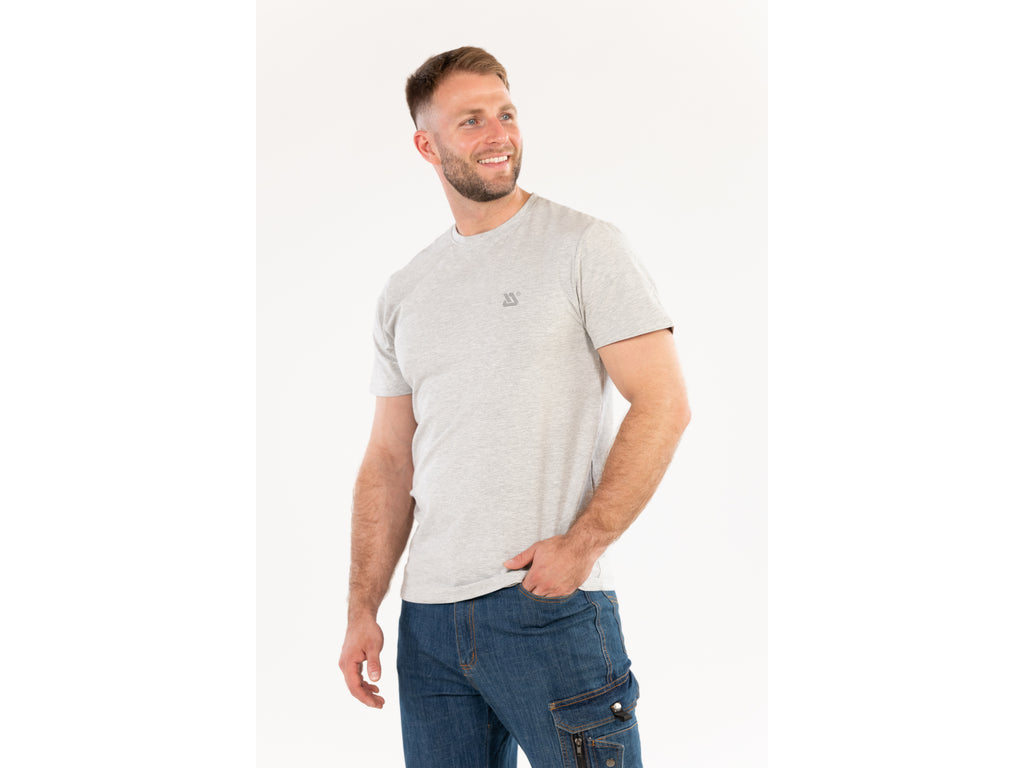 T-Shirt Tall Series Grijs Melange Met Elastaan Maat. S