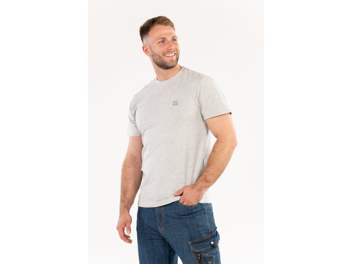 T-Shirt Tall Series Grijs Melange Met Elastaan Maat. 3XL