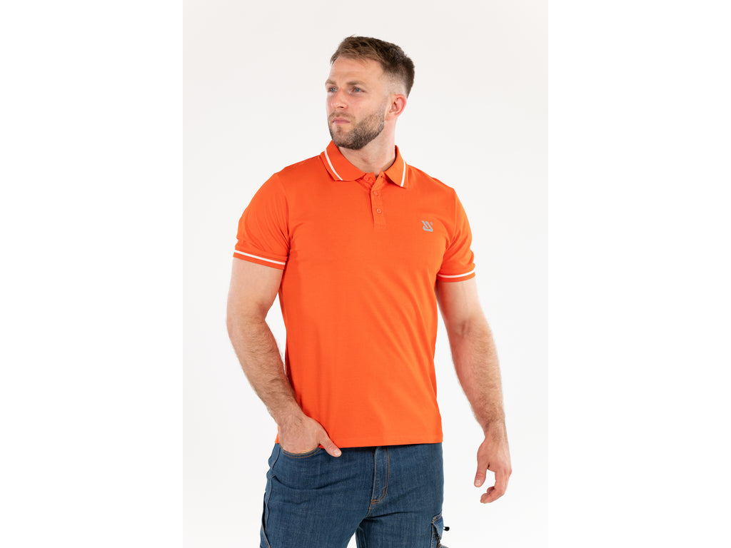 Zacht Poloshirt, Oranje, Maat. 2XL