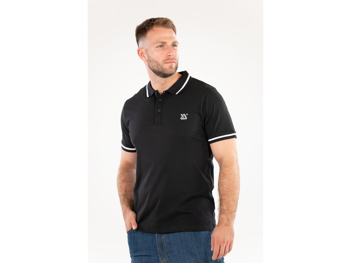 Zacht Poloshirt, Zwart, Maat. S