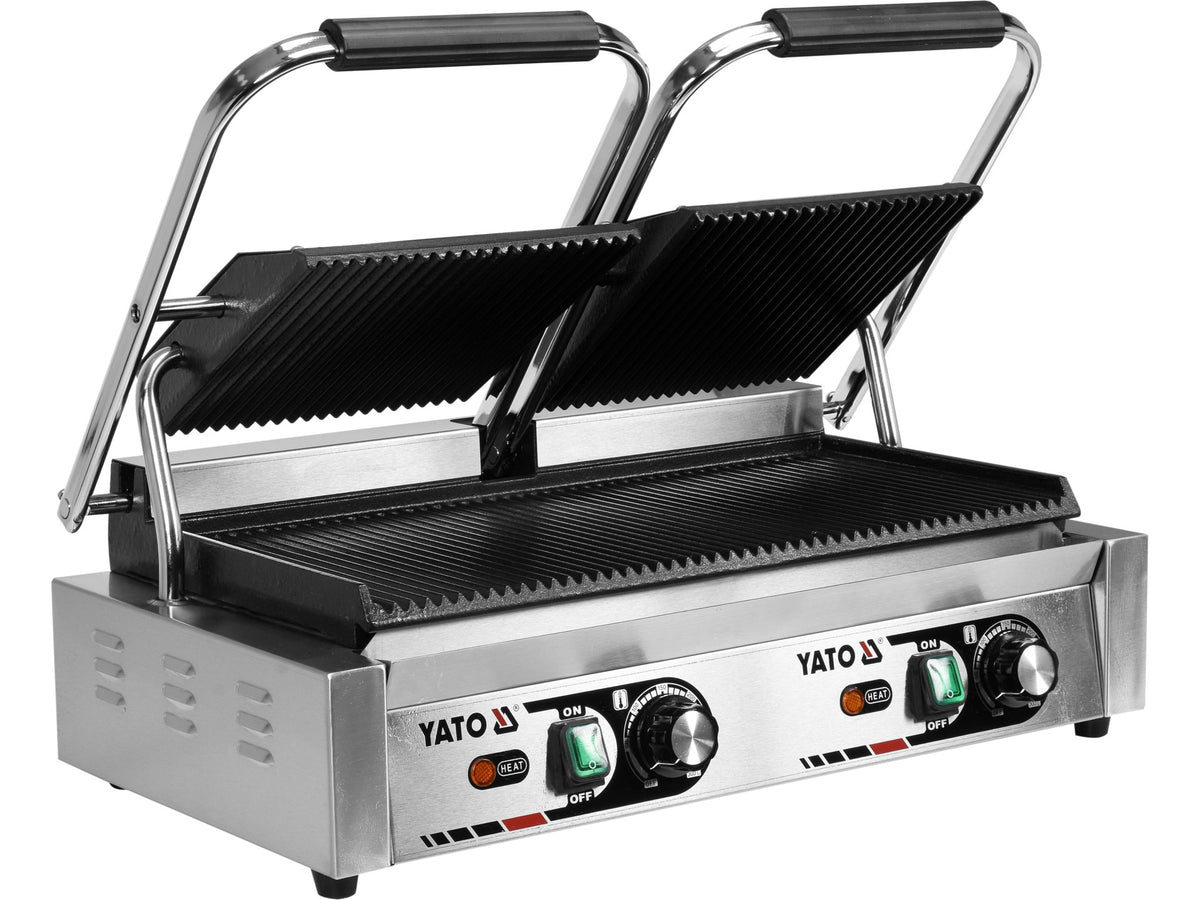 Dubbel Contactgrill, Geribbeld, 58CM, 3,6KW