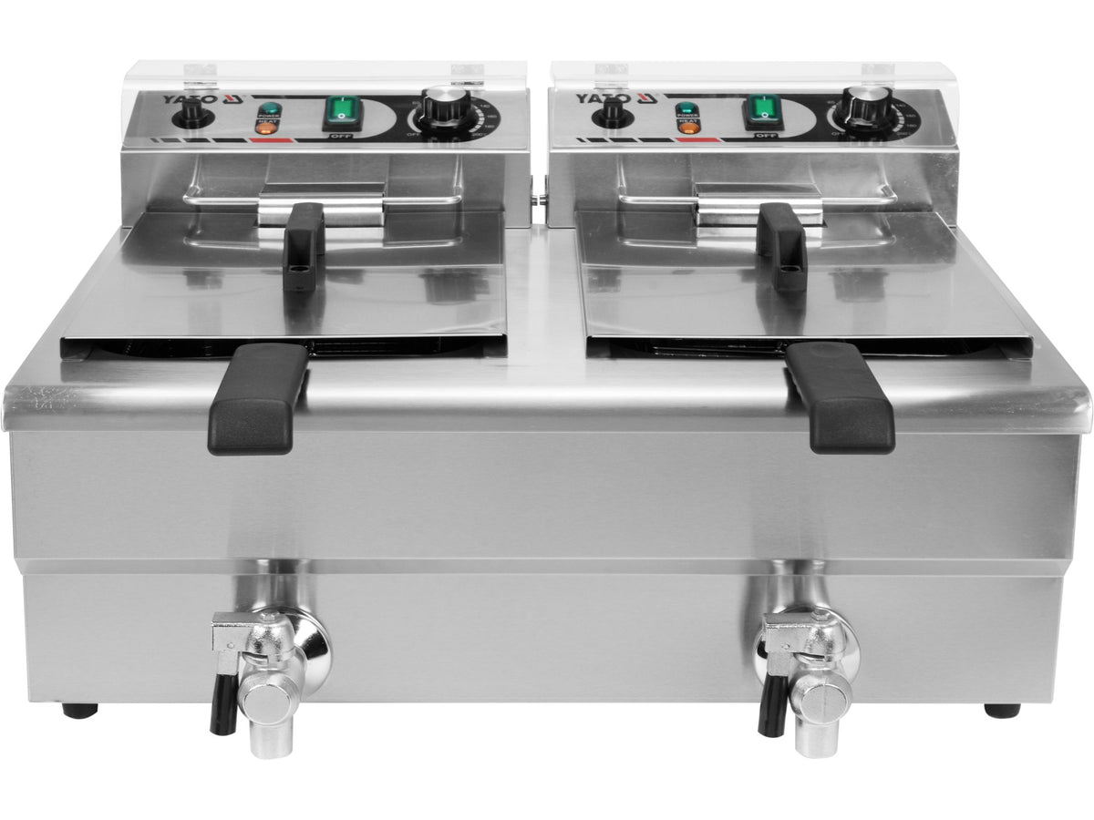 Elektrische Friteuse Met Klep 2X12L