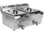 Elektrische Friteuse Met Klep 2X12L
