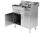 Dubbele Vrijstaande Elektrische Friteuse Met Kast 2X11,5L