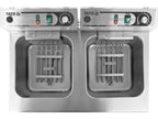 Dubbele Vrijstaande Elektrische Friteuse Met Kast 2X11,5L